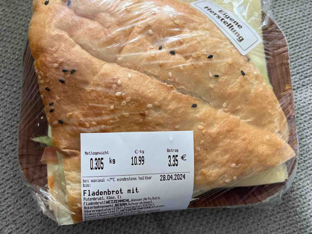 Rewe Fladenbrot mit Putenbrust, Ei und Käse von nadine84hh | Hochgeladen von: nadine84hh