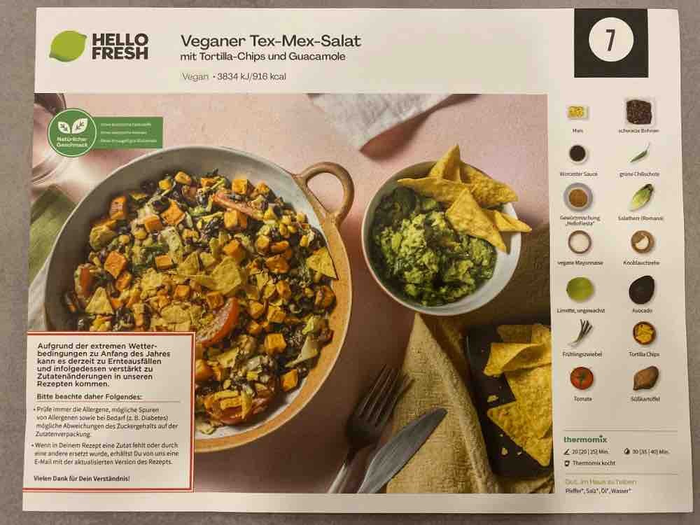 Veganer Tex-Mex-Salat, mit Tortilla-Chips und Guacamole von Mar1 | Hochgeladen von: Mar1a