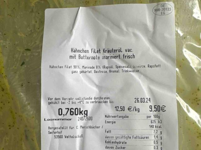 Hähnchen Filet Kräuteröl, Marinade 8% (Rapsöl, Speisesalz, Gewür | Hochgeladen von: Dytroxx