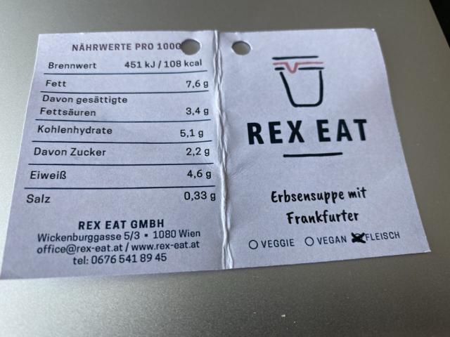 Rex Eat: Erbsensuppe mit Frankfurter | Hochgeladen von: chriger