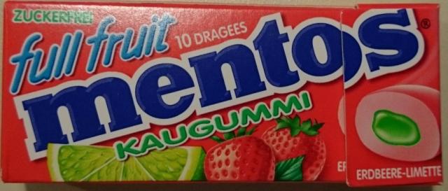 Zuckerfrei mentos Kaugummi, Full Fruit Erdbeere-Limette | Hochgeladen von: mel78