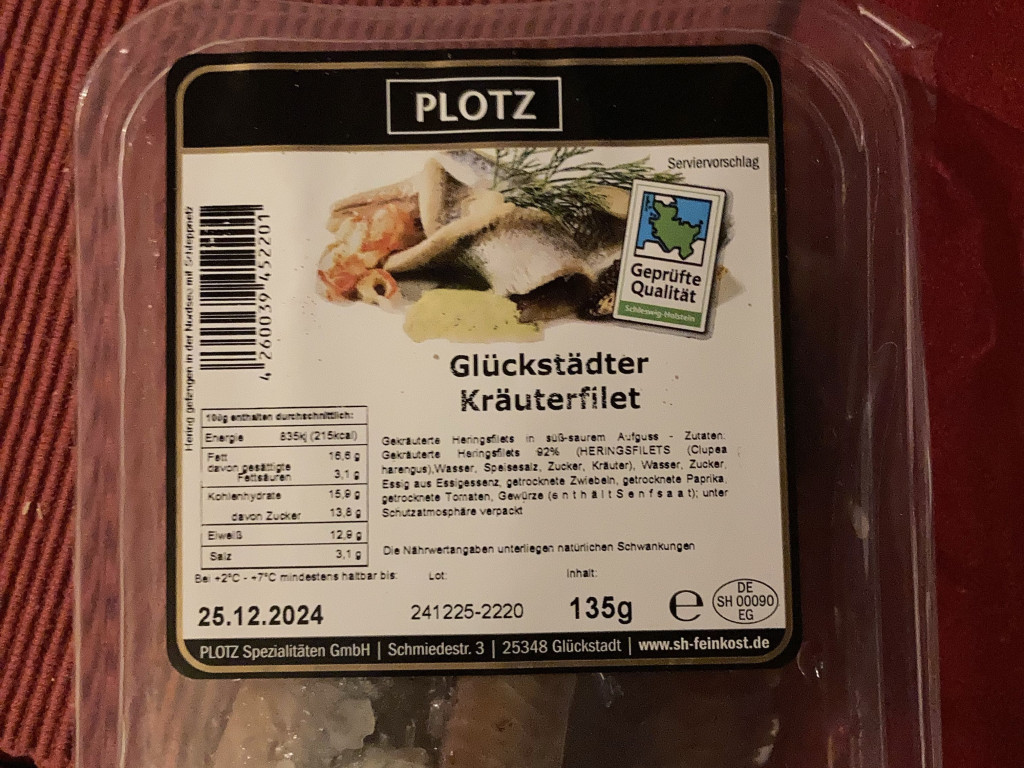 Plotz Glückstädter Kräuterfilet, Heringsfilet von Helge78 | Hochgeladen von: Helge78