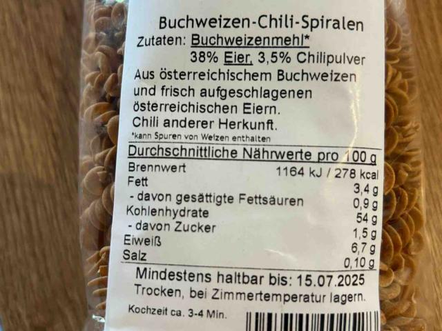 Buchweizen -Chili -Spiralen, Buchweizenmehl von bellissima26 | Hochgeladen von: bellissima26