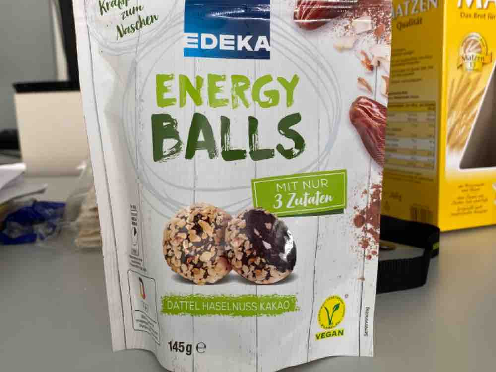 Edeka, Edeka Energy Balls, DATTEL HASELNUSS KAKAO Kalorien Neue