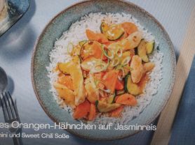 Würziges Orangen-Hähnchen auf Jasminreis, dazu Zucchini und Swee | Hochgeladen von: Starrynight