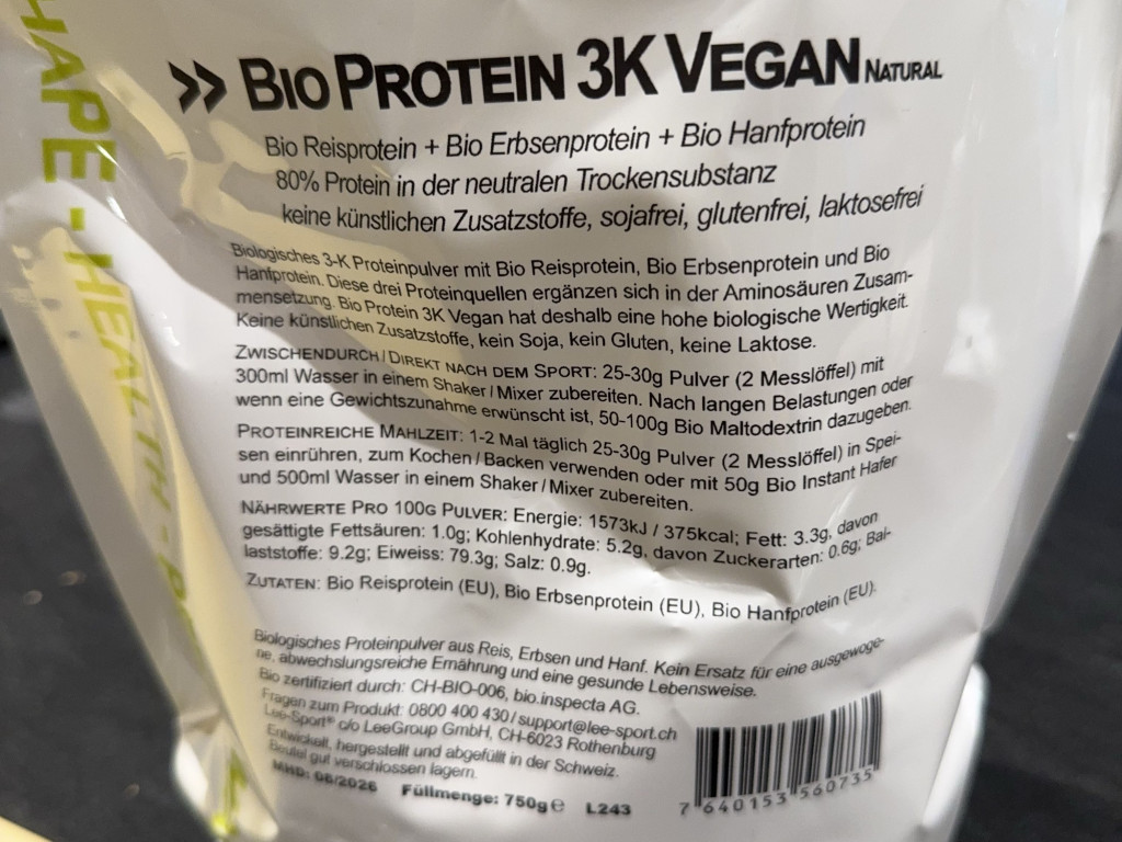 Bio Protein 3K Vegan Natural von M900 | Hochgeladen von: M900