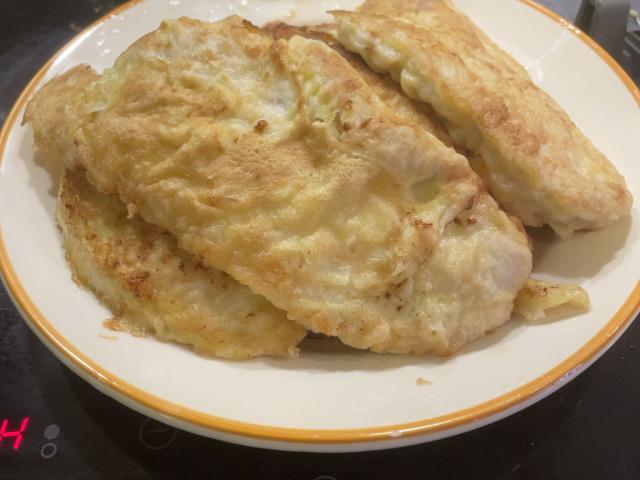 Chicken breast fried in flour and egg by KaterynaN | Uploaded by: KaterynaN