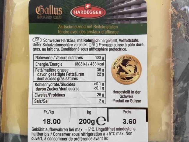 Hartkäse, Zartschmelzend mit Reifekristallen von Vivi5 | Hochgeladen von: Vivi5