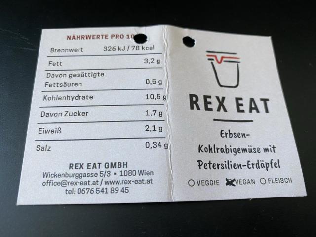 Rex Eat: Erbsen-Kohlrabigemüse mit Petersilien-Erdäpfel | Hochgeladen von: chriger