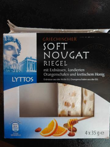 Soft Nugat Riegel, mit Erdnüssen, kandierten Orangenschalen und  | Hochgeladen von: cerbarus71