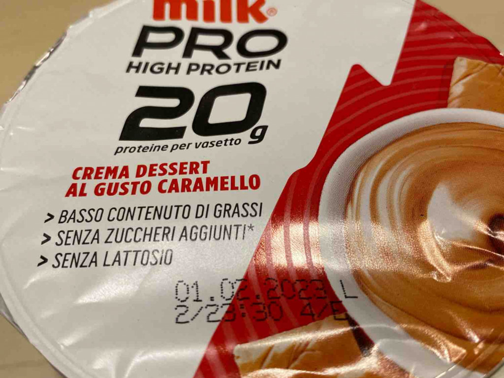 Milk PRO High Protein Crema Dessert, al gusto Caramello von Jani | Hochgeladen von: JaniGr