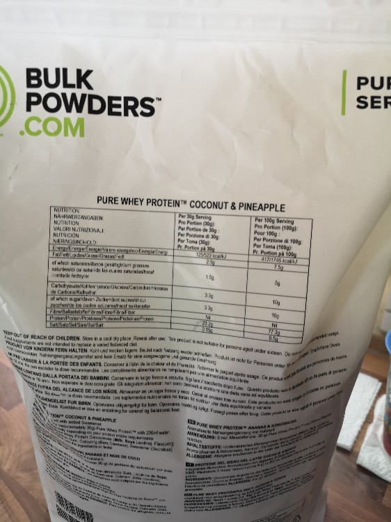 Bulk  Powders Pure Whey Protein, Coconut & Pineapple von Ken | Hochgeladen von: Kenschgo