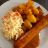 Currywurst mit hausgemachten Country Potatoes, dazu Cole Slaw, S | Hochgeladen von: i bims