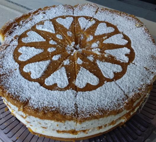 Mandarinen-Mohn-Quark-Sahnetorte, süss | Hochgeladen von: Nini53