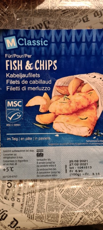 Fish & Chips, Kabeljaufilets von Habi | Hochgeladen von: Habi