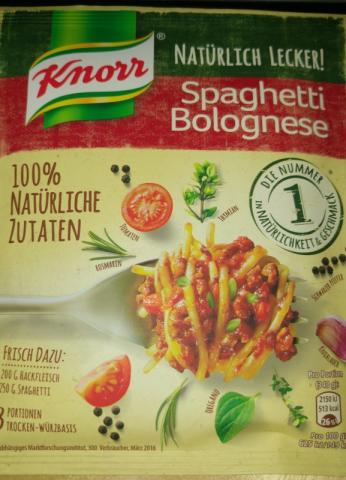 natürlich lecker Spaghetti Bolognese (Trockenprodukt) | Hochgeladen von: HansHorst