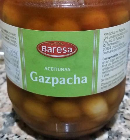 Aceintunas Gazpacha, grüne Oliven mariniert (mit Stein) | Hochgeladen von: roger.regit