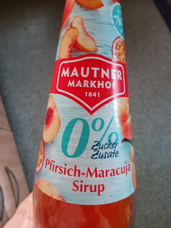 Pfirsich-Maracuja Sirup, 0% Zuckerzusatz  von SixPat | Hochgeladen von: SixPat