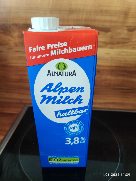 Bio H-Vollmilch (Alpenmilch), 3,8 % Fett von Flokkon | Hochgeladen von: Flokkon