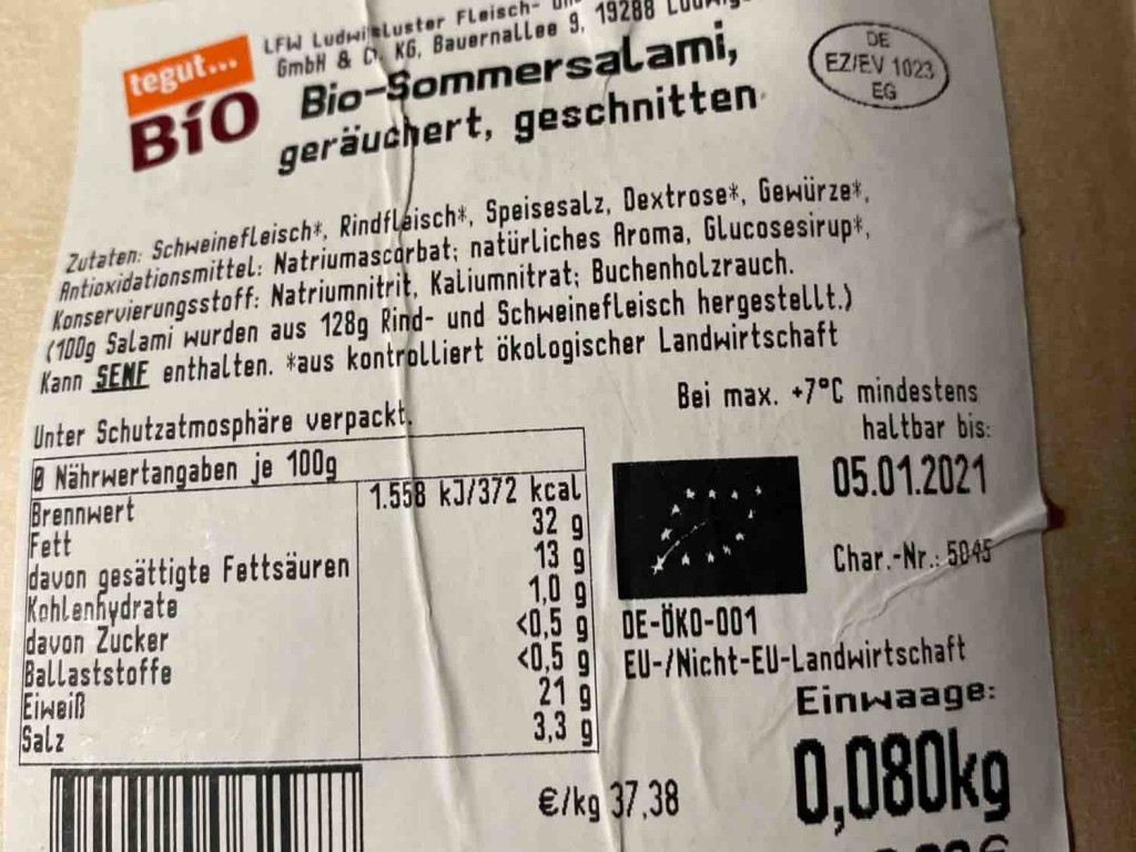 Bio-Sommersalami, geräuchert, geschnitten von racemase | Hochgeladen von: racemase