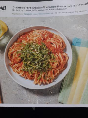 Cremige Hirtenkäse Tomaten Pasta mit Rucolasalat von Makani | Hochgeladen von: Makani