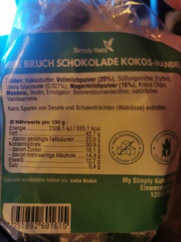 Weisse Bruchschokolade, Kokos-Mandel by cannabold | Uploaded by: cannabold