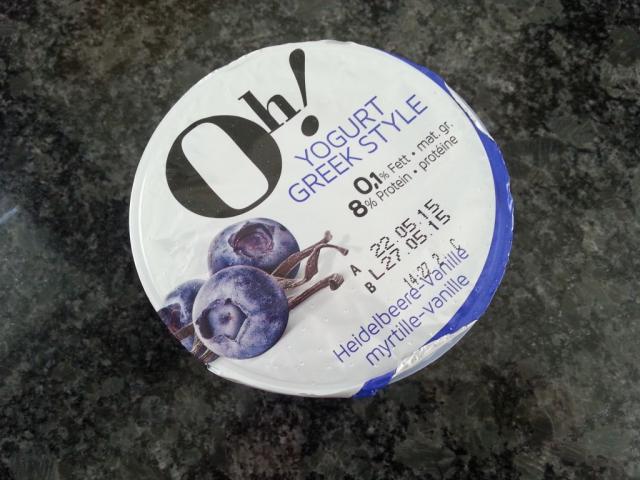 Oh! Yogurt Greek Style, Heidelbeere-Vanille | Hochgeladen von: Guinness93