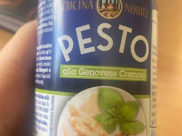 Pesto Genovese Crema, Pestozubereitung mit Basilikum und Käse vo | Hochgeladen von: sebiom