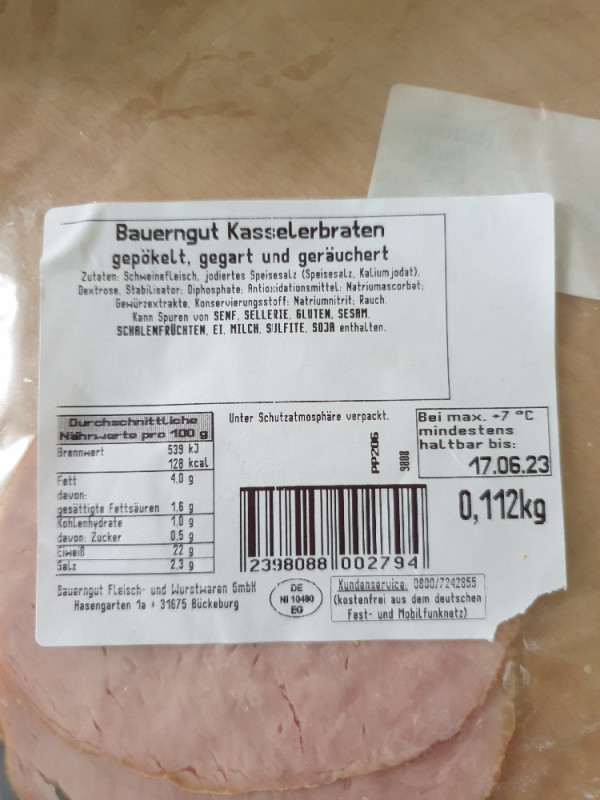 Bauerngut Kasselerbraten, gepökelt,  gegart und geräuchert von R | Hochgeladen von: Rosi2010