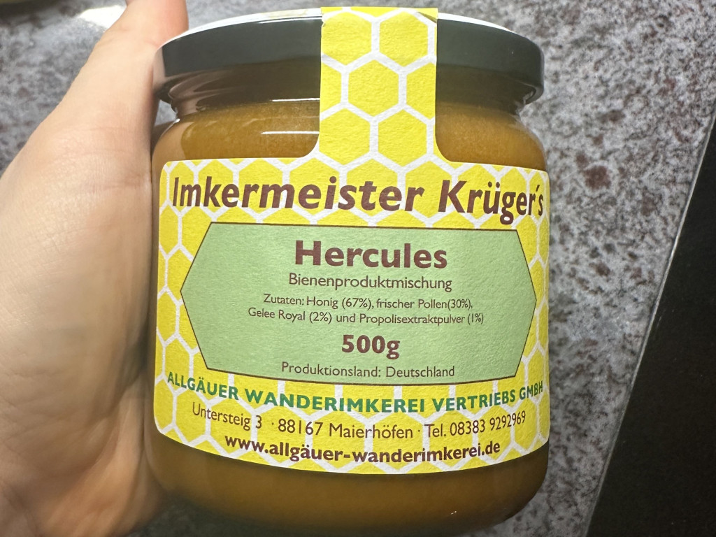 Imkermeister Krüger‘s Hercules, Bienenproduktmischung von annesh | Hochgeladen von: annesharon Imkermeister Krüger‘s Hercules, Bienenproduktmischung von annesh | Hochgeladen von: annesharon