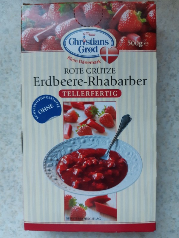 Christians Grød, Rote Grütze, teller, Erdbeer-Rhabar | Hochgeladen von: Grrr