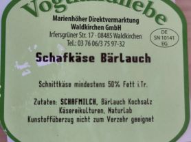 Vogtlandliebe Schafskäse Bärlauch (Schnittkäse 50% Fett iTr.)  | Hochgeladen von: Glitzerkriegerin