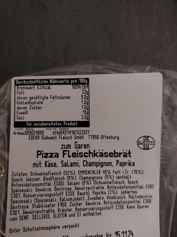 Pizza Fleischkäsebrät Edeka von mum1902 | Hochgeladen von: mum1902