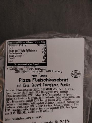 Pizza Fleischkäsebrät Edeka von mum1902 | Hochgeladen von: mum1902