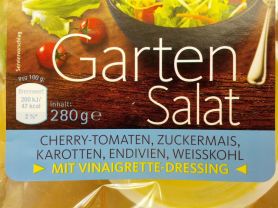 Gartensalat mit Vinaigrette, Tomate, Mais, Karotten, Endivie | Hochgeladen von: lgnt