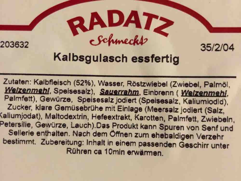Kalbsgulasch, Radatz von Barbara1973 | Hochgeladen von: Barbara1973
