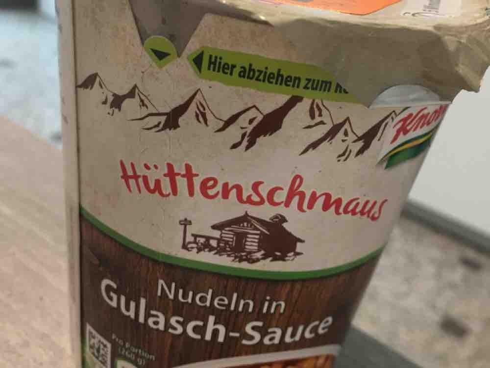 Hüttenschmaus Nudeln in Gulasch-Sauce von almaschaffts | Hochgeladen von: almaschaffts
