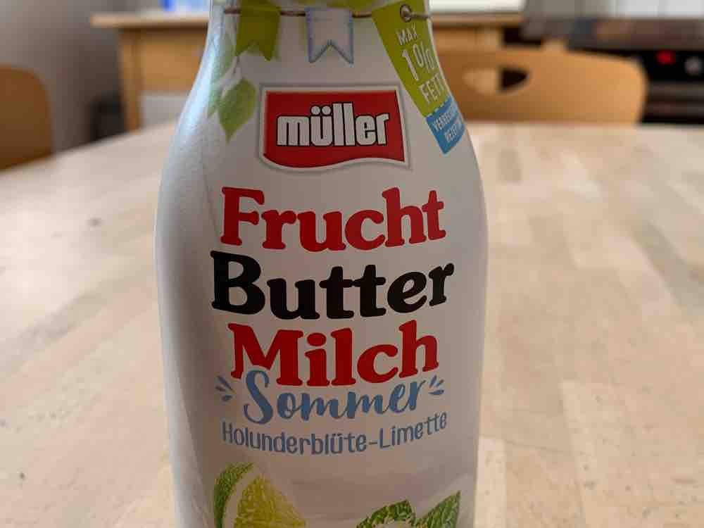 Müller, Frucht Buttermilch, Holunderblüte Limette Kalorien - Milch ...