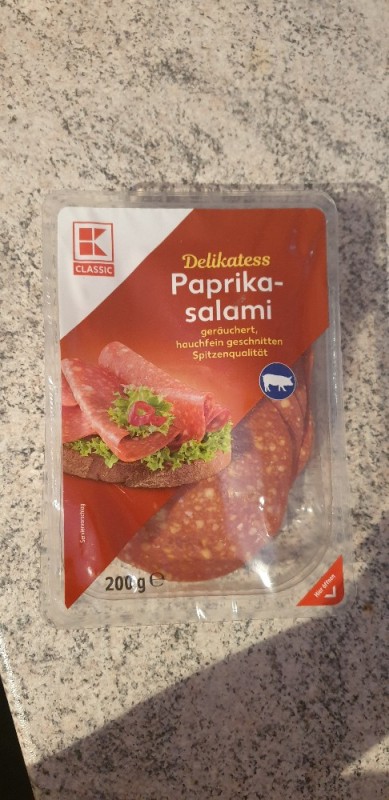 Delikatess Paprikasalami, geräuchert, hauchfein geschnitten von  | Hochgeladen von: Noulaki