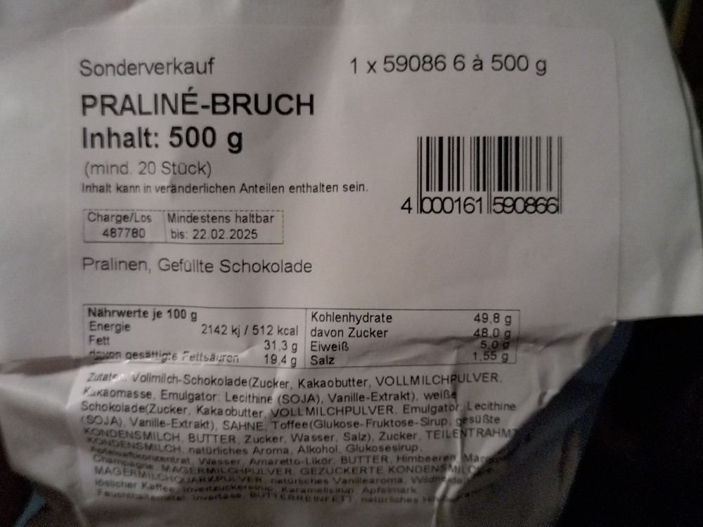 Sonderverkauf Praliné-Bruch, Inhalt: 500g von KittenCakex3 | Hochgeladen von: KittenCakex3