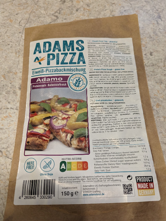 Adams Pizza, pro 100g fertiger Teig von 105210721088108010 | Hochgeladen von: 105210721088108010