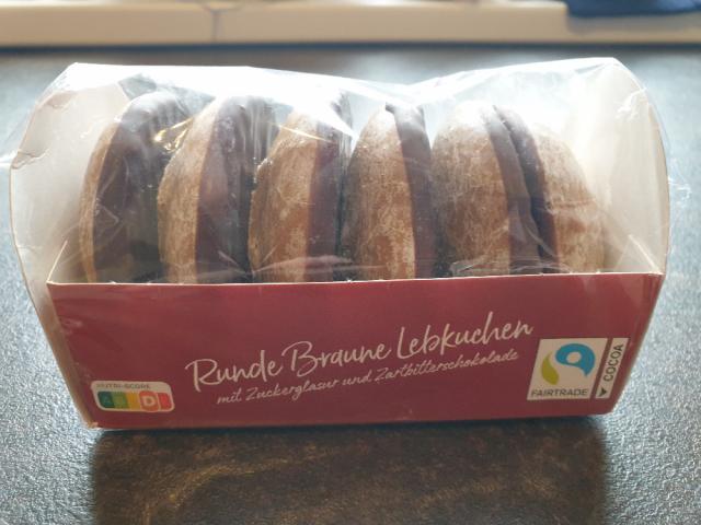 Runde Braune Lebkuchen, mit Zuckerglasur und Zartbitterschokolad | Uploaded by: KittyWittyBitty