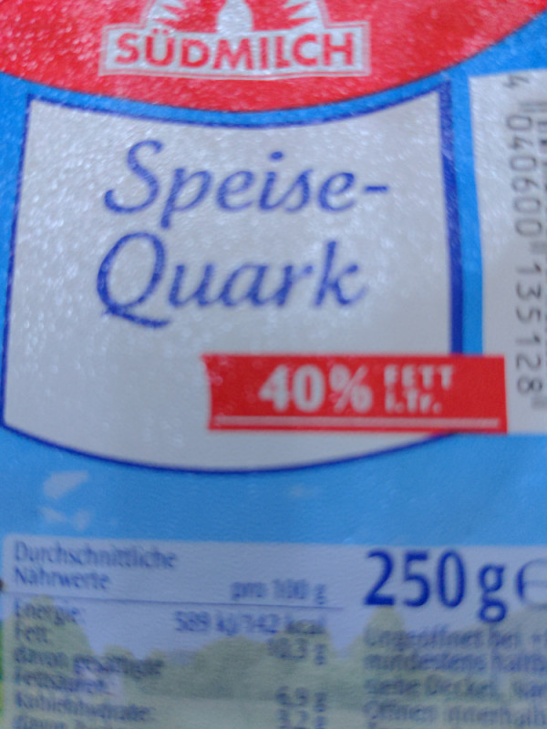 Speisequark, 40% Fett i.Tr. von Ketorianer | Hochgeladen von: Ketorianer