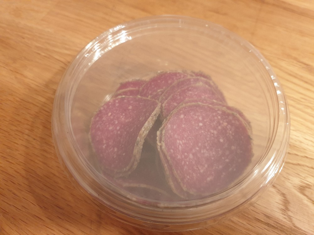 Rindfleisch-Salami, Mit Steakpfeffer umhüllt, geräuchert von Foh | Hochgeladen von: Fohlen