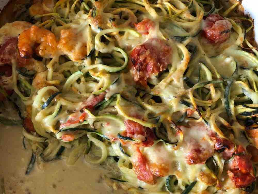 Low Carb  one Pott Pasta mit Garnelen , Tomaten und Zucchini, mi | Hochgeladen von: JaNi86