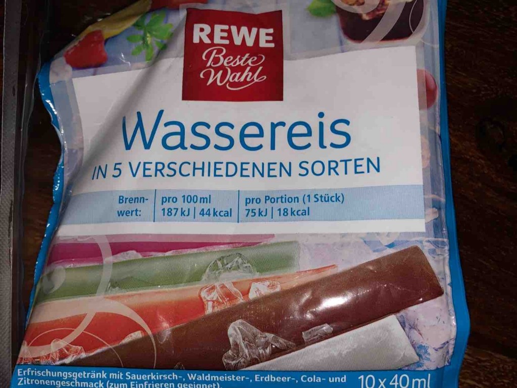 Rewe Beste Wahl, Wassereis, Mit 5 fruchtigen Sorten Kalorien Neue Produkte Fddb