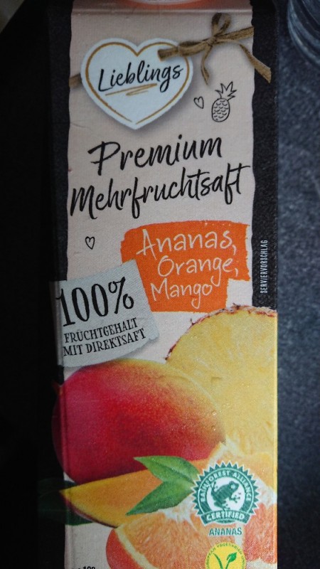 Premium Mehrfruchtsaft, Ananas, Orange, Mango, Vegan von Lepfitz | Hochgeladen von: Lepfitz