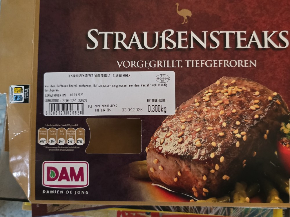 Straußensteaks, vorgegrillt, tiefgefroren  von Jens Harras | Hochgeladen von: Jens Harras