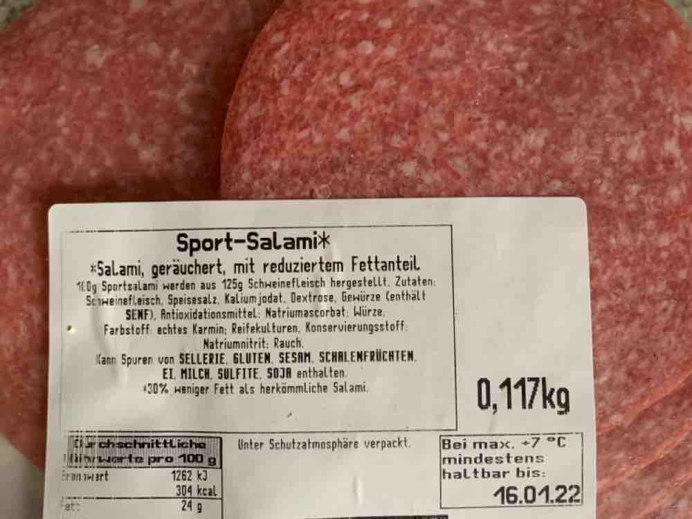 Edeka, SportSalami Kalorien Neue Produkte Fddb