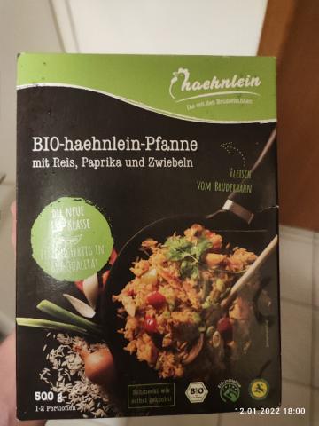 BIO-haenlein-Pfanne, mit Reis, Paprika und Zwiebeln von Flokkon | Hochgeladen von: Flokkon